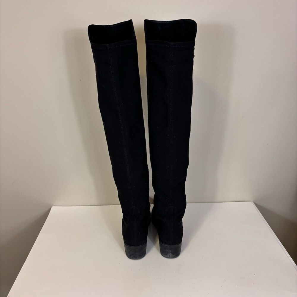 Stuart Weitzman Black Suede Over The Knee‎ Tall Boots Size 8.5 - Picture 3 of 11